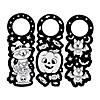 4" x 10 1/2" Color Your Own Fuzzy Halloween Doorknob Hangers - 12 Pc. Image 1