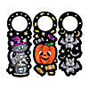 4" x 10 1/2" Color Your Own Fuzzy Halloween Doorknob Hangers - 12 Pc. Image 1