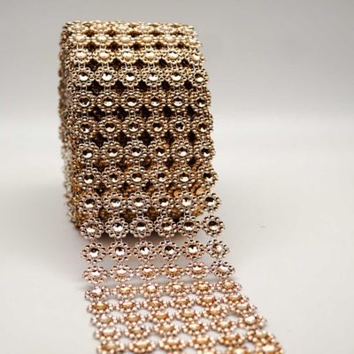 4" x 10 yards 30FT Champagne Flower Mesh Wrap Image 2