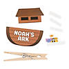 4" x 2 1/2" Brown Noah&#8217;s Ark Clothespin & Foam Craft Kit - Makes 12 Image 1