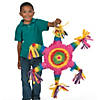 4" x 25" Neon Star-Shaped Pi&#241;ata with Tassels Hanging Decoration Image 1