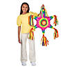 4" x 25" Neon Star-Shaped Pi&#241;ata with Tassels Hanging Decoration Image 3