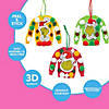 4" x 3 1/2" Dr. Seuss&#8482; The Grinch Ugly Sweater Christmas Ornament Craft Kit - Makes 12 Image 3