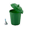 4" x 4 1/4" Green Garbage Can Reusable Plastic Containers- 12 Pc. Image 1