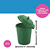4" x 4 1/4" Green Garbage Can Reusable Plastic Containers- 12 Pc. Image 1