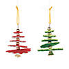 4" x 4 3/4" Layered Christmas Tree Ornament Craft Kit - Makes 12 Image 1