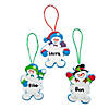 4" x 4 3/4" Snowman Snowflake Christmas Ornament Craft Kit - Makes 12 Image 1