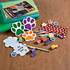 4" x 4" Brightly Colored Paw Print-Shaped Paper Notepads - 24 Pc. Image 1