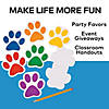 4" x 4" Brightly Colored Paw Print-Shaped Paper Notepads - 24 Pc. Image 2