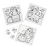 4&quot; x 4&quot; Bulk 50 Pc. Color Your Own Fall Dogs Jigsaw Puzzles Image 1