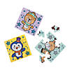 4" x 4" Bulk 50 Pc. Color Your Own Mini Cardboard Winter Jigsaw Puzzles Image 1