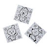 4" x 4" Bulk 50 Pc. Color Your Own Mini Cardboard Winter Jigsaw Puzzles Image 2