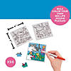 4&quot; x 4&quot; Bulk 50 Pc. Color Your Own Sea Life Jigsaw Puzzles Image 1