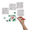 4" x 4" Bulk 50 Pc. Color Your Own Smiling Wild Animal Puzzles Image 1