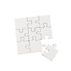 4" x 4" DIY White Cardboard Puzzle Craft Activities - 24 Pc. Image 1