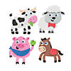 4" x 4" Farm Animal Cow, Sheep, Pig & Horse Magnet Craft Kit - Makes 12 Image 1