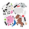 4" x 4" Farm Animal Cow, Sheep, Pig & Horse Magnet Craft Kit - Makes 12 Image 1