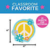 4" x 4" Groovy Party Flower, Smiley Face, Sunshine & Peace Sign Sticky Notes - 12 Pc. Image 2