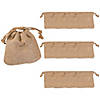 4" x 4" Mini Burlap Drawstring Treat Bags - 12 Pc. Image 1