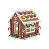 4" x 5 1/2" DIY Unfinished Wood Gingerbread Houses - 12 Pc. Image 2