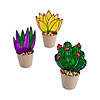 4" x 5 1/2" Suncatcher Succulent Flower Pot Craft Kit - Makes 6 Image 2