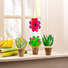 4" x 5 1/2" Suncatcher Succulent Flower Pot Craft Kit - Makes 6 Image 3