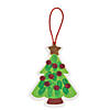 4" x 5 1/4" Thumbprint Christmas Tree Ornament Craft Kit - Makes 12 Image 1