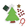 4" x 5 1/4" Thumbprint Christmas Tree Ornament Craft Kit - Makes 12 Image 1