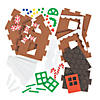 4" x 5 3/4" 3D Gingerbread House Christmas Craft Kit - Makes 12 Image 1