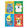 4" x 5 3/4" Cute Pets Cardstock Sticker by Number Cards - 24 Pc. Image 1