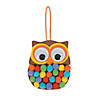 4" x 5" Pom-Pom Googly Eye Owl Ornament Craft Kit - Makes 12 Image 1