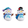 4" x 5" Religious White Stuffed Snowmen with Hat & Scarf - 12 Pc. Image 1