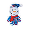 4" x 6 1/2" Winter Stuffed Snowmen in Nordic Pajamas - 12 Pc. Image 1