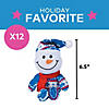 4" x 6 1/2" Winter Stuffed Snowmen in Nordic Pajamas - 12 Pc. Image 2