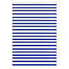 4' x 6' Blue and White Striped Rectangular Outdoor Area Rug Image 1