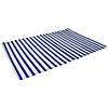 4' x 6' Blue and White Striped Rectangular Outdoor Area Rug Image 2