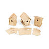 4" x 6" Bulk 48 Pc. DIY Design Your Own Unfinished Wood Birdhouses Image 2