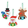 4" x 6" Holiday Characters Drinking Cocoa Christmas Ornament Craft Kit - Makes 12 Image 1