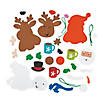 4" x 6" Holiday Characters Drinking Cocoa Christmas Ornament Craft Kit - Makes 12 Image 1