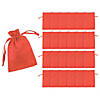 4" x 6" Mini Red Satin Drawstring Bags - 24 Pc. Image 1