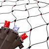 4' x 6' Red and White Micro LED Net Style Christmas Lights  Brown Wire Image 1