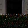 4' x 6' Red and White Micro LED Net Style Christmas Lights  Brown Wire Image 1