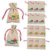 4" x 6" Small Mahalo Cotton Drawstring Treat Bags - 12 Pc. Image 1