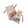 4" x 6" Small Mahalo Cotton Drawstring Treat Bags - 12 Pc. Image 2