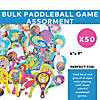 4&#8221; x 9&#8221; Bulk  50 Pc. Wood Paddleball Game Assortment Image 2