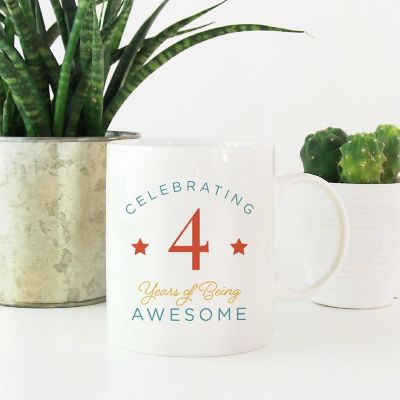 4 Years Awesome Ceramic Mug Image 1