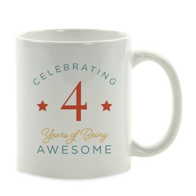 4 Years Awesome Ceramic Mug Image 2