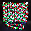 40" Christmas Red, Green & White Flashing Light-Up Polyester Leis - 12 Pc. Image 1