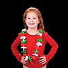 40" Christmas Red, Green & White Flashing Light-Up Polyester Leis - 12 Pc. Image 2