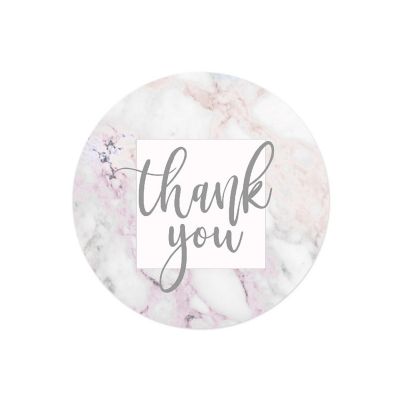40 Colored Marble/Gray Script Thank You Image 1
